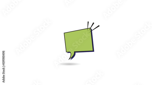 speech bubble with message symbol, Text Box simple message form