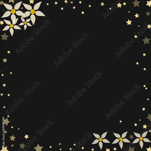 black gold background, frame , border photo