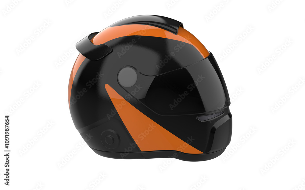 Fototapeta premium Motorcycle helmet isolated in transparent background 