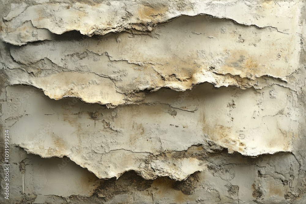 Obraz premium Wall with peeling paint and graffiti.