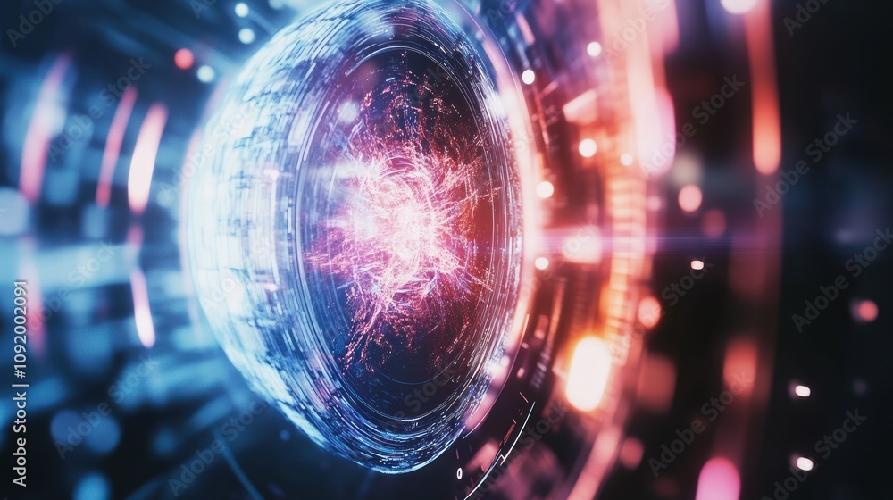 Abstract Futuristic Energy Core: A Digital Sphere of Vibrant Hues Abstract Futuristic Energy Core: A Digital Sphere of Vibrant Hues