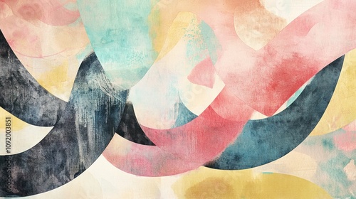 Arabic calligraphy with layered watercolor, pastel colors, delicate and soft