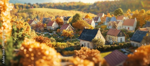 Wallpaper Mural Autumnal Village Landscape Torontodigital.ca