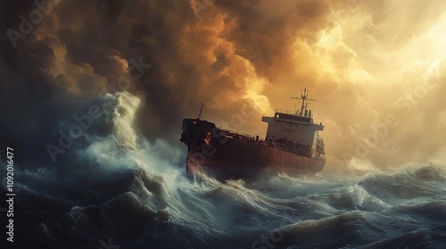 Ship Braving the Storm photo