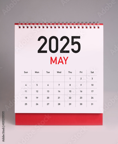 May 2025 desk calendar