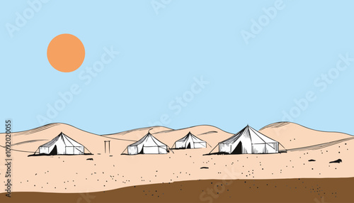Desert Camp Illustration