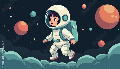 Astronaut Floating in Space