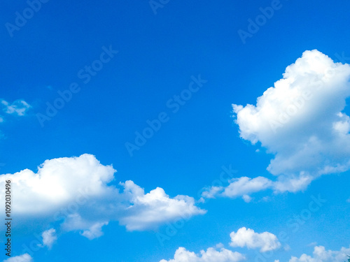 Nature background blue sky white clouds illustration product backdrop header book cover element