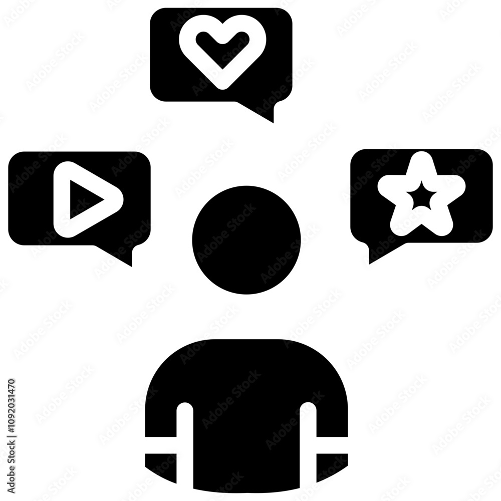 Fototapeta premium Influencer Icon