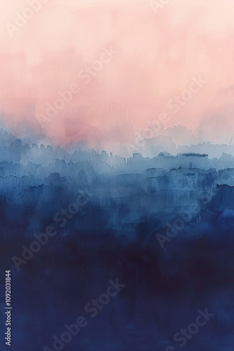 Sophisticated iPhone wallpaper with a soft gradient transition between deep blue and light pink, offering a clean and stylish visual appeal made with generative ai