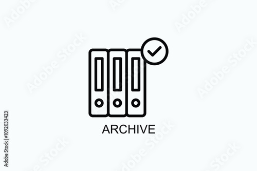 Archive Vector Icon Or Logo Illustration