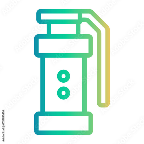 grenade Line Gradient Icon