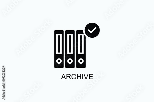 Archive Vector Icon Or Logo Illustration