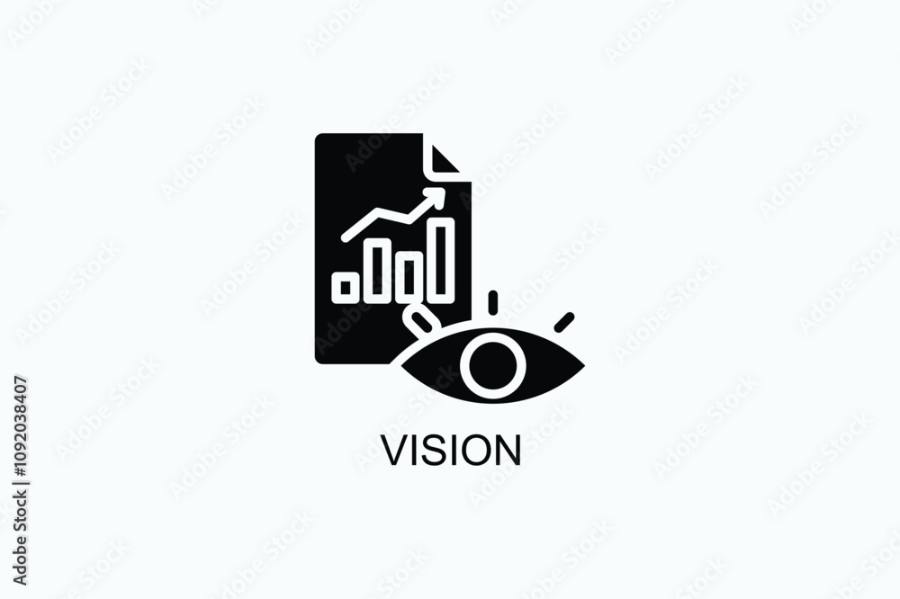 Fototapeta premium Vision Vector Icon Or Logo Illustration