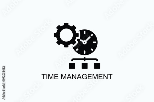 Time Management Vector Icon Or Logo Illustration