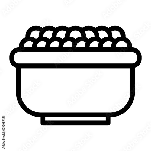 Cereal icon in outline Style. Line art
