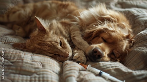 Vaccines for Pets: Immunizations designed to protect pets from harmful diseases, promoting better health and preventing the spread of infections.
 photo