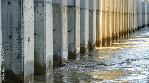 Flood Barriers: Designed to prevent water from entering properties during floods, these structures offer vital protection against water damage and flooding risks.
 photo