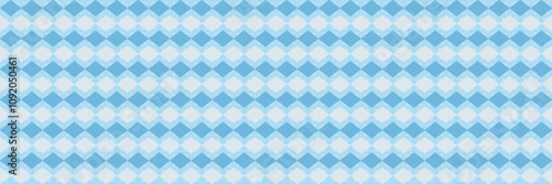 pattern turquoise-white-blue rhombuses on a white background