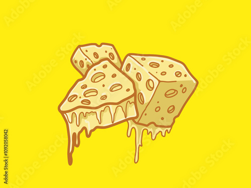 Melty Dreams and Sliced Bliss: Cheese Vector Collection