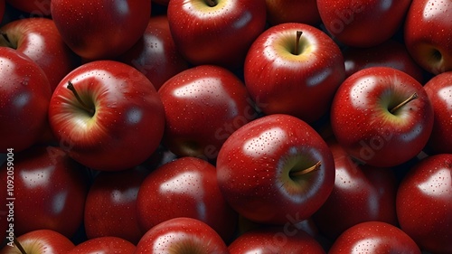 Red apples on white background 