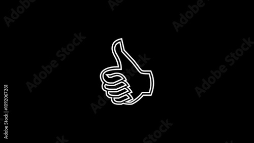 Like batton icon animation on white background. Social media like symbol sign.	 photo