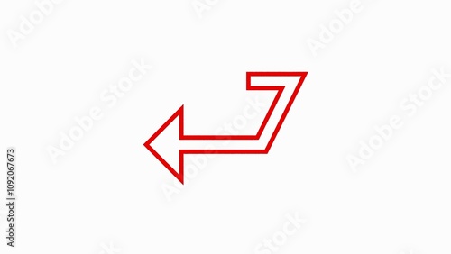 Free Download The road curves to the left arrow animation on black background. - GFXLoad