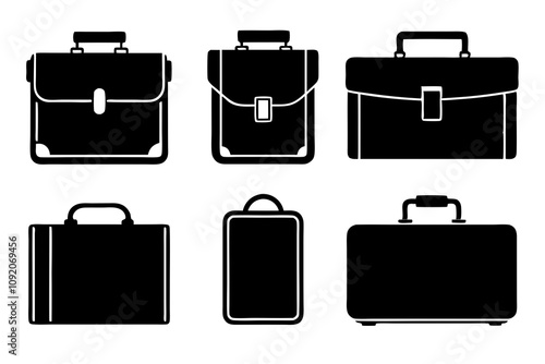 Briefcase Icon | isolated silhouette vector illustration on white background