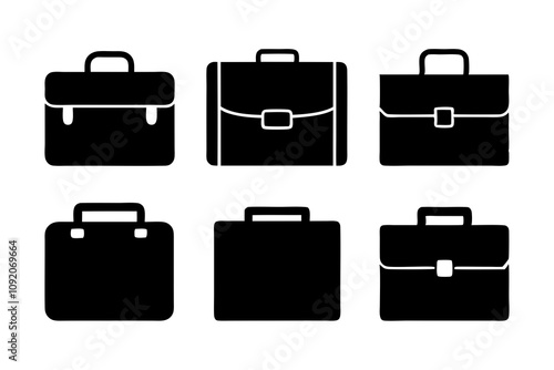 Briefcase Icon | isolated silhouette vector illustration on white background