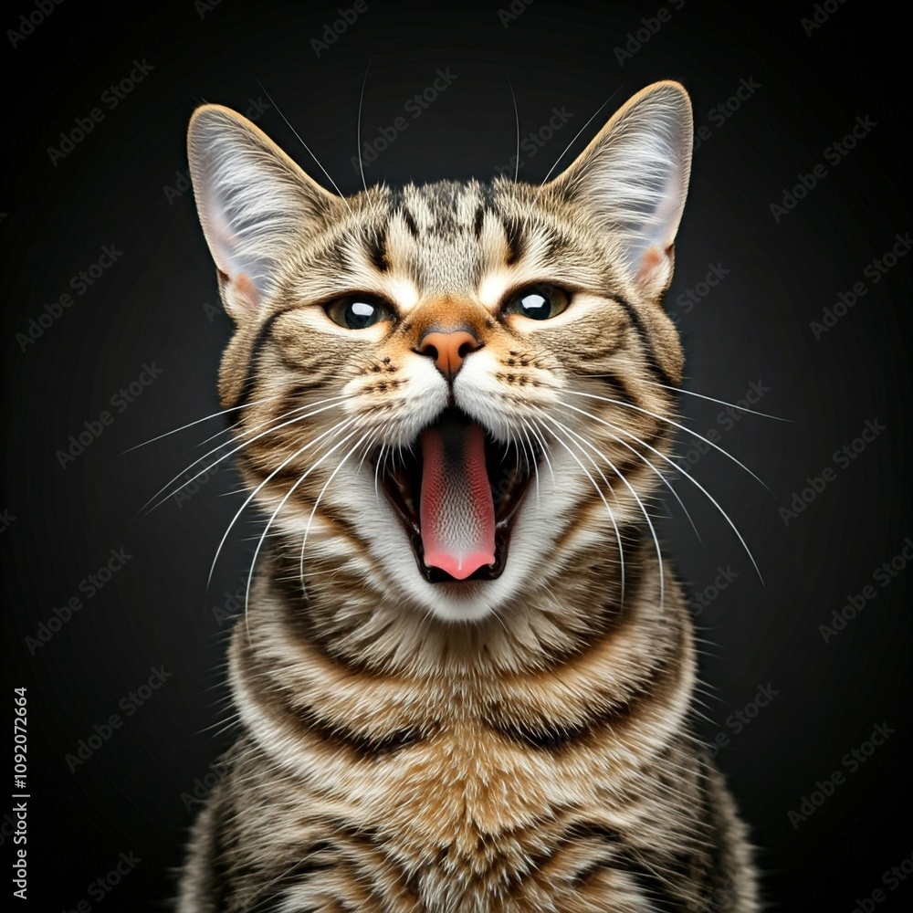 Obraz premium Yawning cat