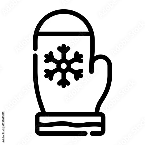 mittens Line Icon