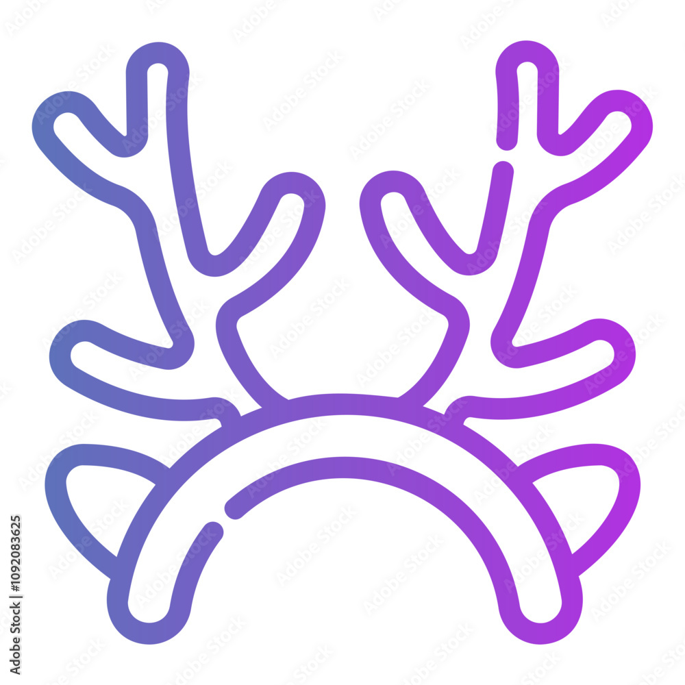 Obraz premium deer horns Gradient icon