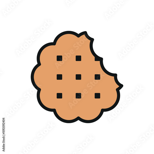 Biscuit icon vector food or dessert in modern and simpel concept