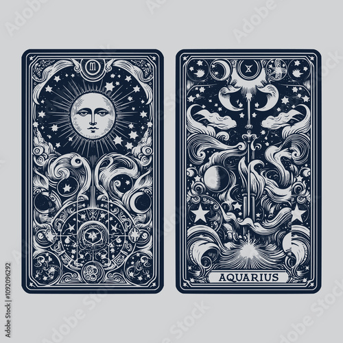 aquarius zodiak tattoo for tarot enthusiasts