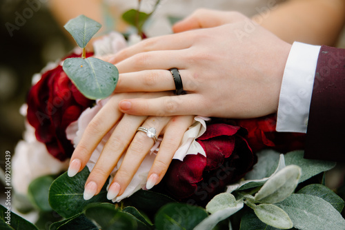 Hands of Bride and Groom