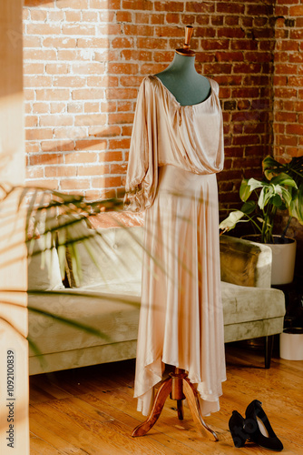 Pink Dress on Mannequin