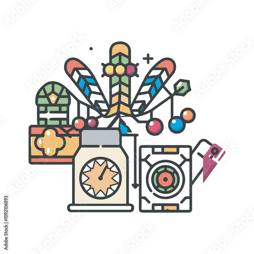 Chiasmus icon set vector with white background and illustration
 photo