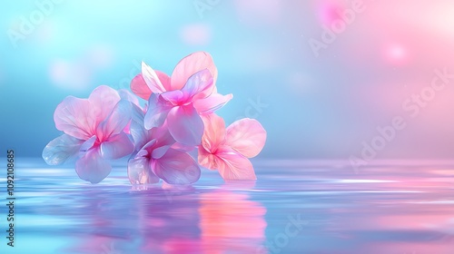 Delicate blossoms floating on water nature scene aesthetic photography serenity close-up floral beauty