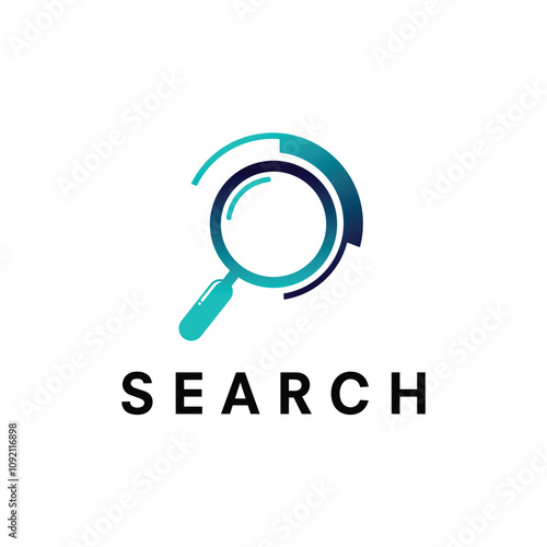 search icon on white background vector illustration