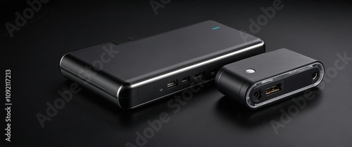 Wallpaper Mural Sleek portable charger showcasing modern design and power efficiency for mobile devices. Torontodigital.ca