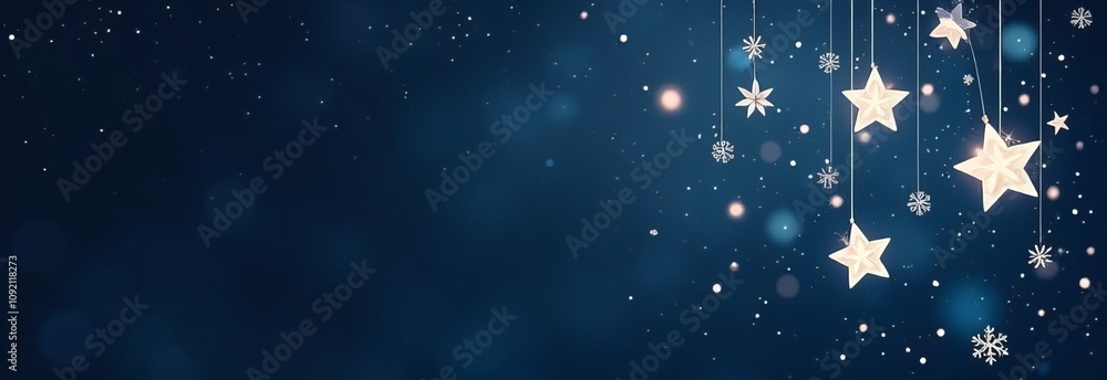 A dark blue background with a large number of stars scattered throughout A dark blue background with a large number of stars scattered throughout