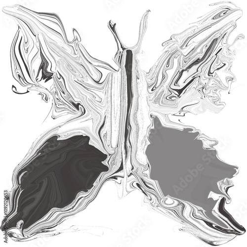 Abstract paint and expressionism about butterfly