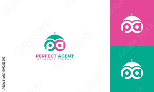 Modern PA letter logo. Insurance pa letter logo. insurance sign. Flat vector logo