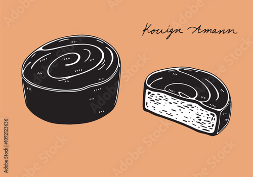 クイニーアマンの線画