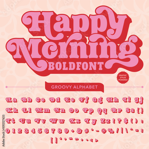 Happy Morning Groove Retro Vintage Display Bold Font alphabet