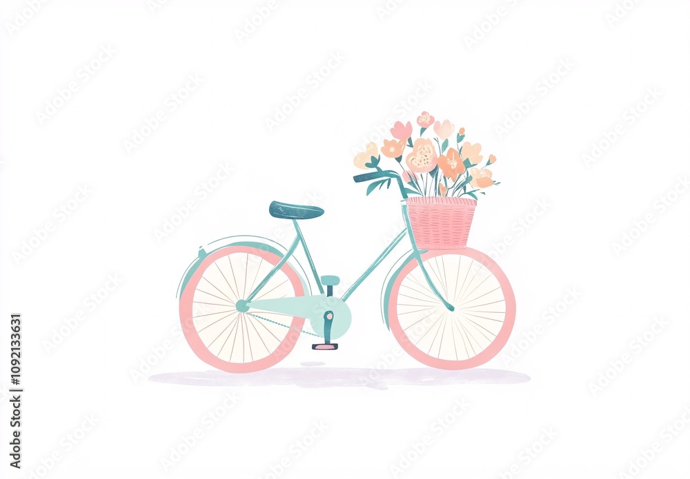 Fototapeta premium bicycle and flowers