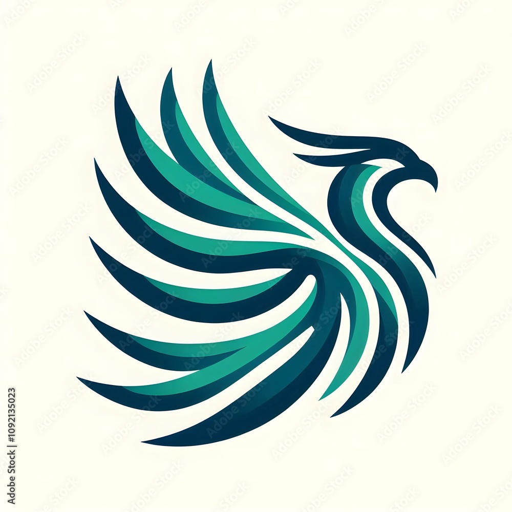 Fototapeta premium AI Generate of Logo for business Recognizable Phoenix, Unique, Simple but Elegant