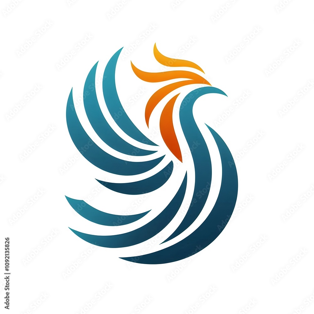 Naklejka premium AI Generate of Logo for business Recognizable Phoenix, Unique, Simple but Elegant