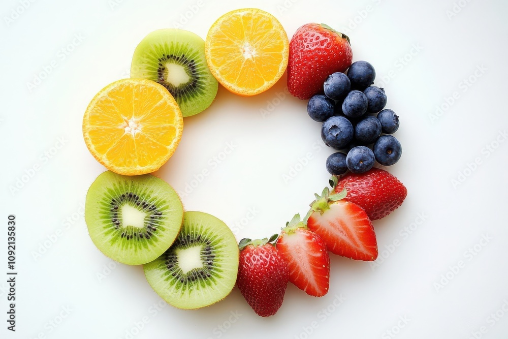 Obraz premium Fresh Fruit Arrangement for Inviting Display
