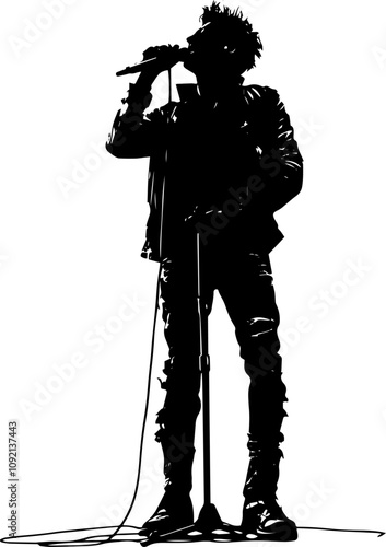 silhouette of a singer